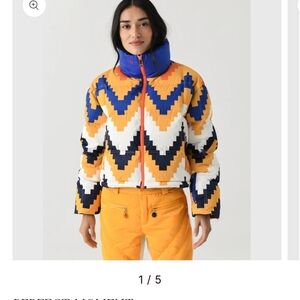 Perfect Moment Chevron Puffer Ski Jacket Canary Yellow